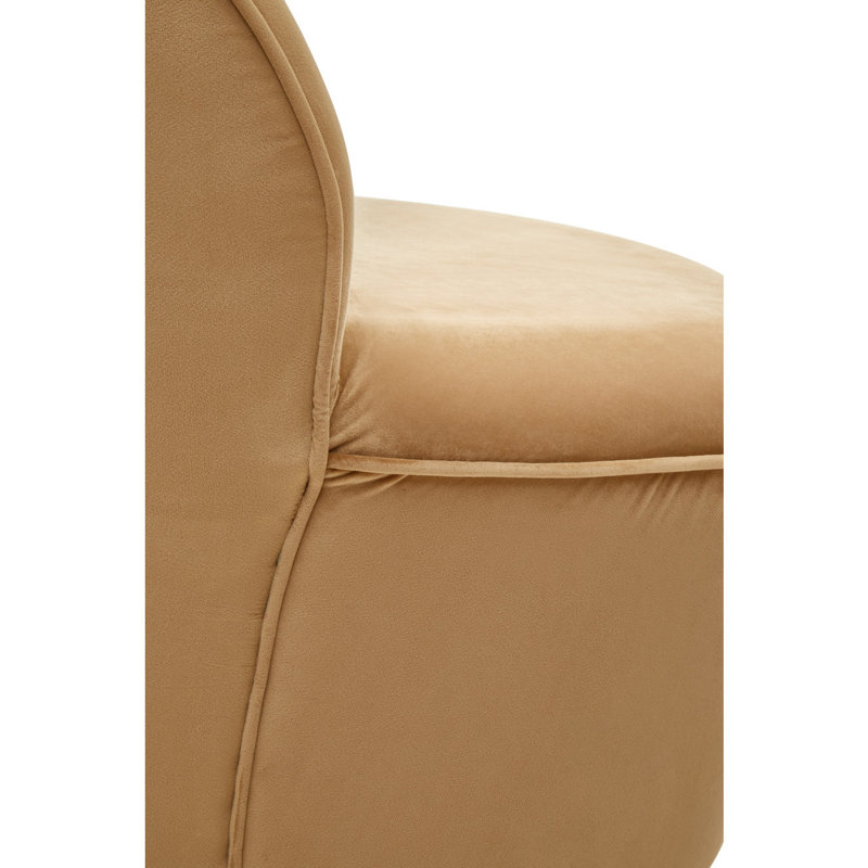 Willse Velvet Side Chair, Beige