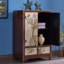 Armoire console en bois de bouleau massif