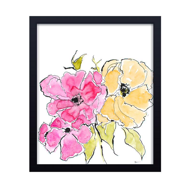 Nature Inspired Flowers for Mother by  - Picture Frame Graphic Art, 16" H x 12" W x 1.125" D, Black, Framed Print