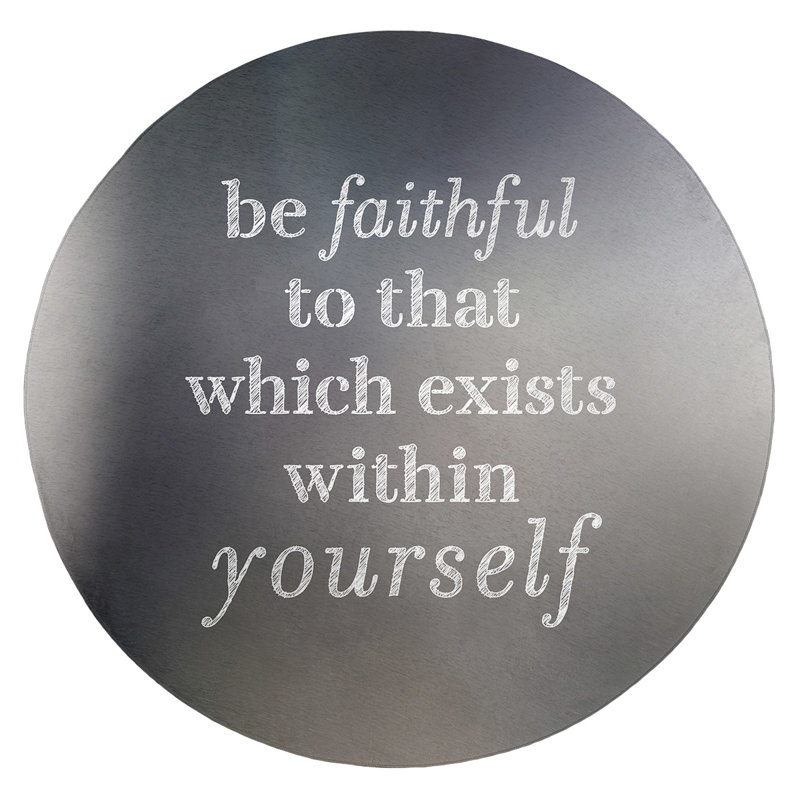 Quotes Chenille Indoor Rug, Round 5'