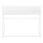 Bureau d'ordinateur, bureau personnel, ordinateur portable, tablettes de rangement, L 48 po, travail, stratifié blanc, métal blanc, contemporain, moderne