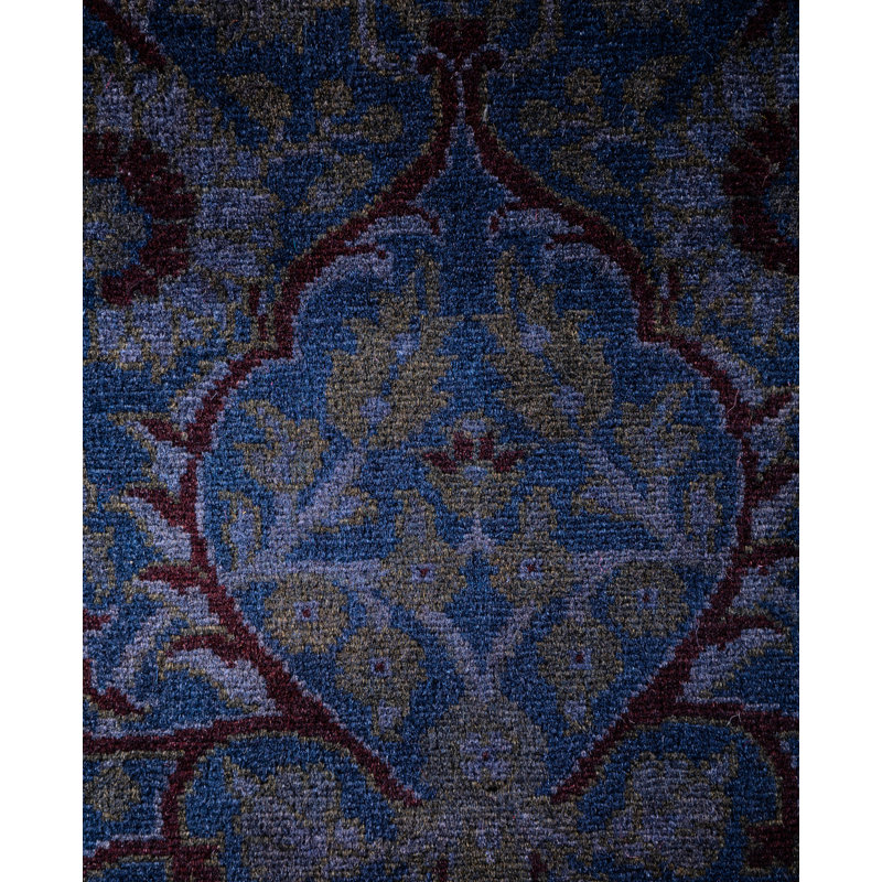 Overdyed Hand-Knotted Wool Modern-Contemporary Gray Area Rug 3' 3" x 5' 3"
