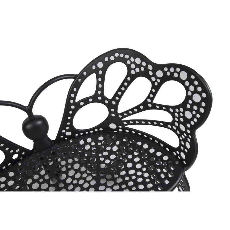 Banc de jardin en aluminium Whaley, Noir
