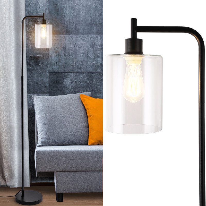 Nussey Black LED Task Floor Lamp