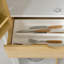 Garde-manger de 72 po, armoire de rangement moderne à 4 portes avec tiroir intérieur, tablettes à portes suspendues, étagère à 5 niveaux et tablette réglable, blanc