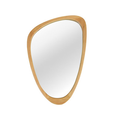 Irregular Solid Wood Frame Decorative Mirror,For Bedroom, Bathroom, Living Room, Entryway