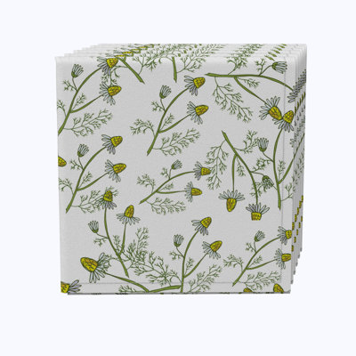 Cotton Twill Floral Square Napkin