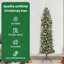 Artificial Slim Christmas Tree with 300 LEDs Green-408597779