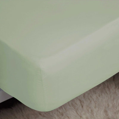 Plain Dye 200 Thread Count Egyptian-Quality Cotton Fitted Sheet
