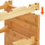 Étagère de rangement à 4 niveaux pour bouteilles de vin, fabriquée en bois, convenant à la cuisine, au bar, à la cave ou à l'armoire