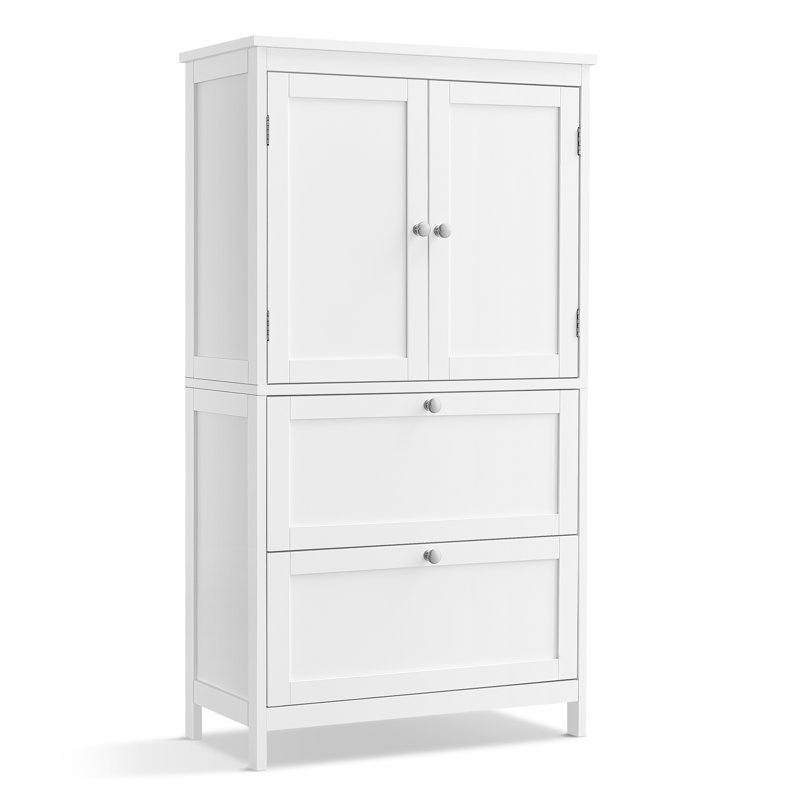 Medeiros Freestanding Bathroom Cabinet, White