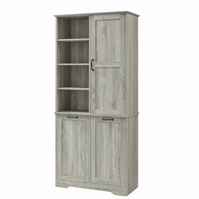 Bathroom Storage Cabinet with Doors, Oak