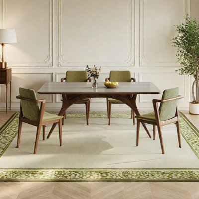 French retro simple rectangular dining table set