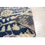 Tapis floral bleu en laine noué à la main Marianely