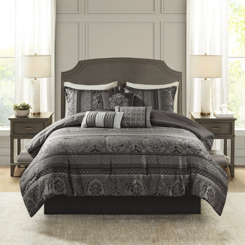 Comforter - Grey King 7 Piece Luxury Bedding