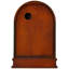 Horloge, plateau de table, brun noyer