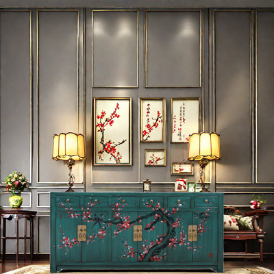 Armoire d'appoint en bois massif Modern Painted Furniture