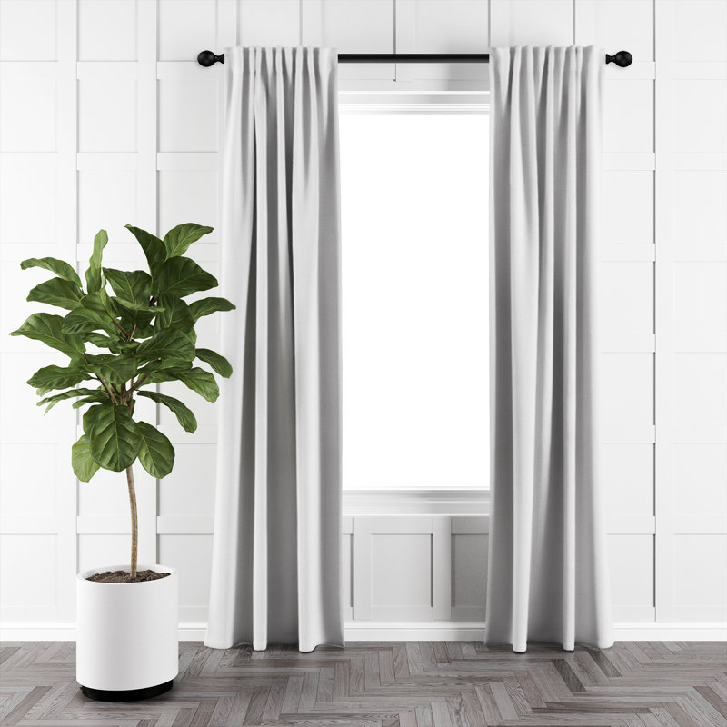 Panneau de rideau simple obscurcissant avec passe-tringle Phoenix, Blanc, l 50 po x L 108 po