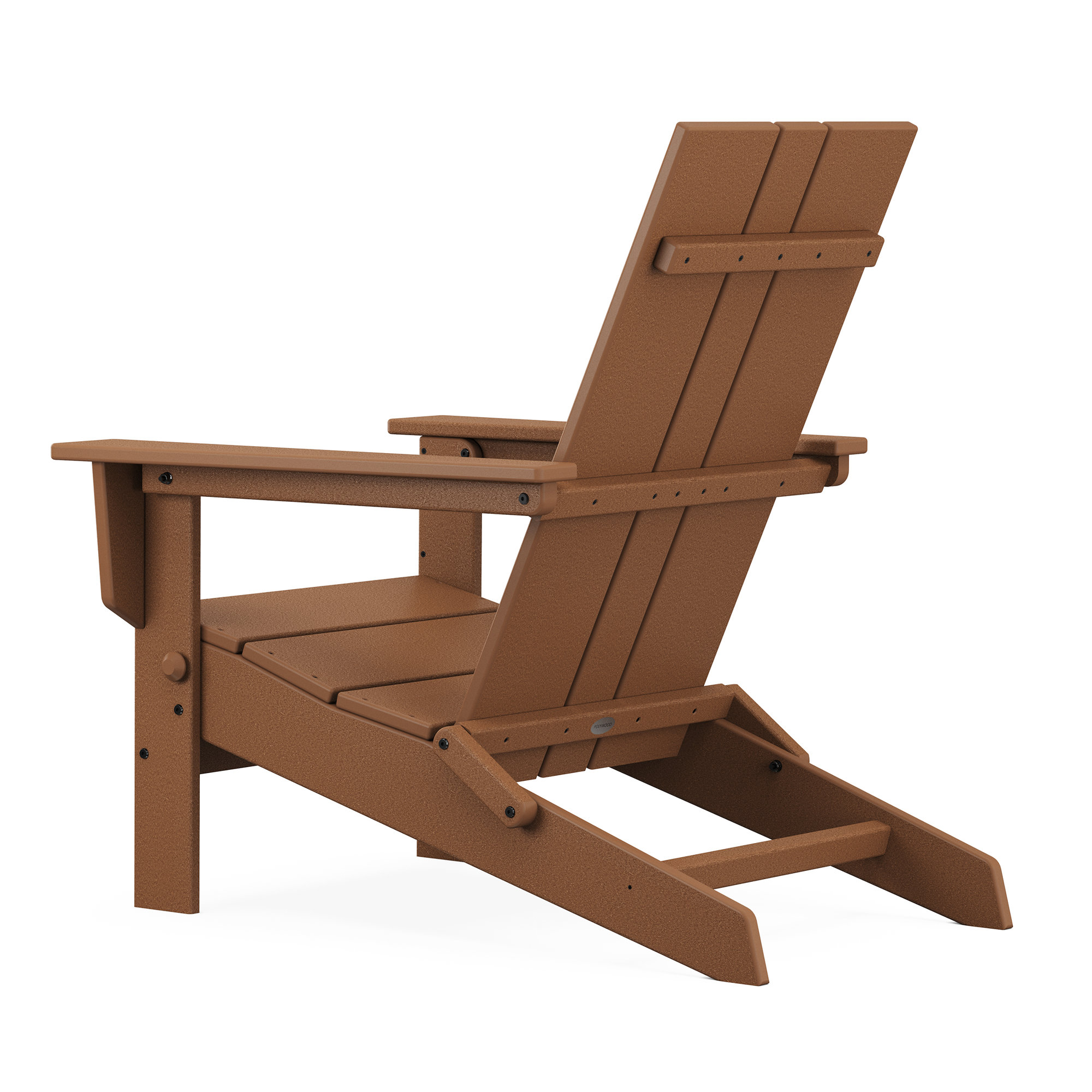 POLYWOOD x AllModern Folding Plastic Adirondack Chair, Brown