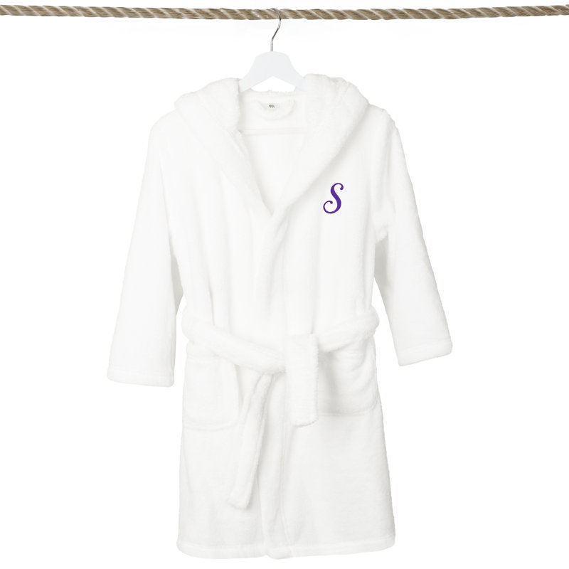 Peignoir à capuche double 100% polyester personnalisé, L, S