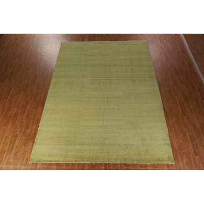 Tapis persan vert Gabbeh 10x14