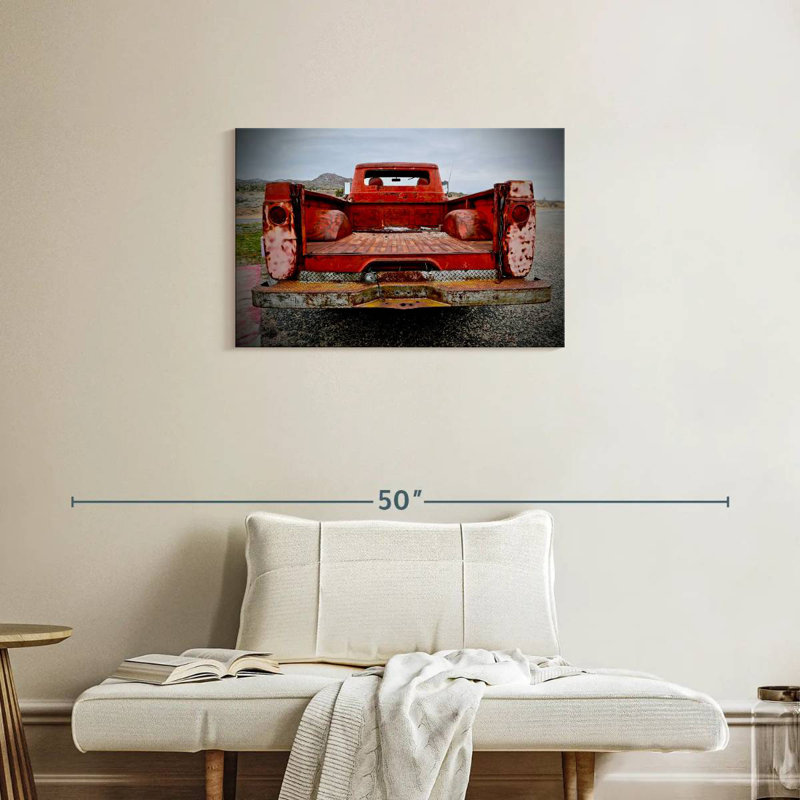 Mehar Back End Vintage Red Pick Up, 20" H x 30" W