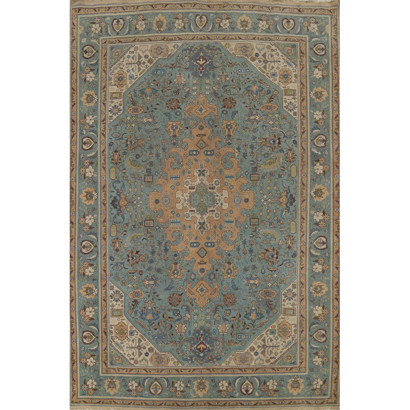 Tapis traditionnel géométrique rétro 8 x 11