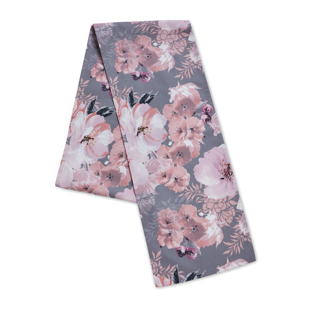 Catherine Lansfield Dramatic Floral Table Runner Wipe Clean Dining Table Cloth - Image 2