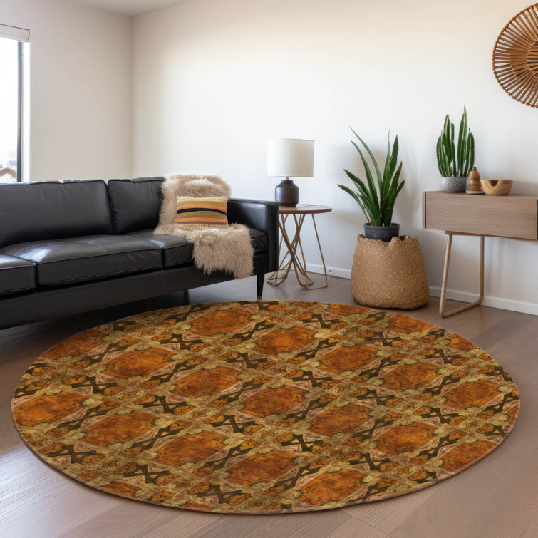 Premium Machine Washable Cerrito AMF564 Paprika Rug