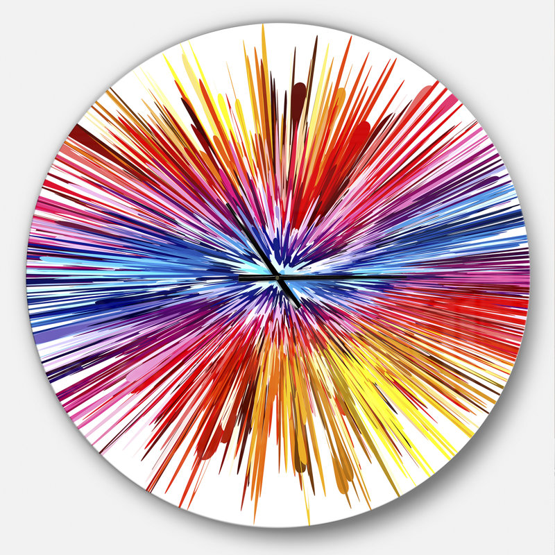 Color Explosion - Horloge murale moderne, Surdimensionné