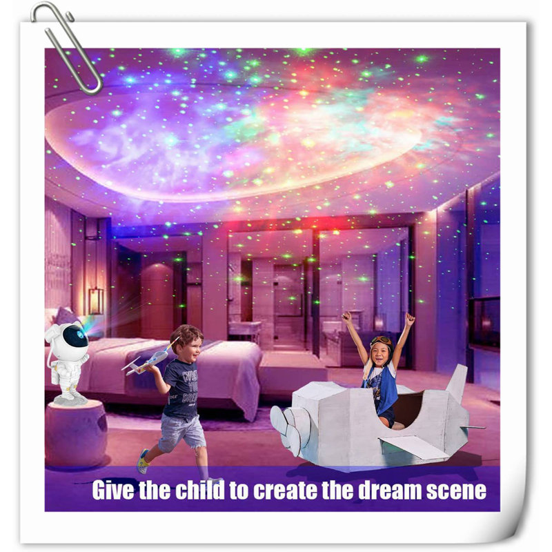 Kids Astronaut Star Projector Galaxy Light With Timer And Infrared Remote Control, 360° Adjustable Starry Night Light Projector For Baby/Adults/Bedroom/Party/Home Decor/Game Room Decor