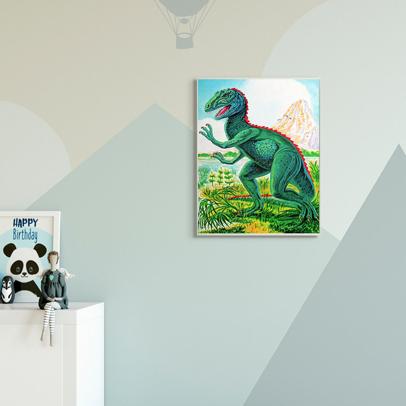 «Ralon Dinosaur Field Art», Plaque murale, H 19 po x l 13 po