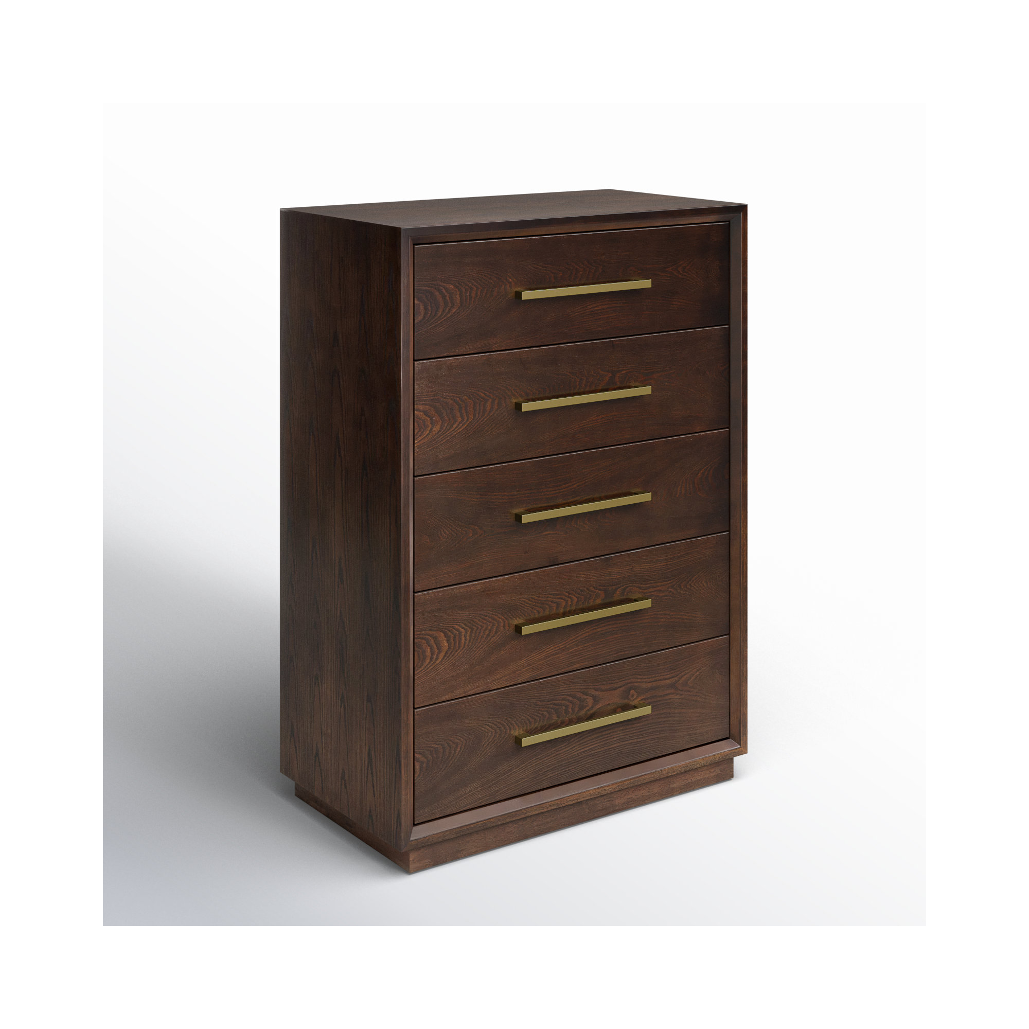 Langley 5 Drawer 35.98" W Chest, Cherry