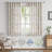Linen Blend Farmhouse Floral Curtains Semi Sheer French Country Curtain Panels-203347655-203347654