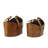 Leather Handmade Box Style Single Slot Magazine Holder with Detail Stitching and Curved Handles