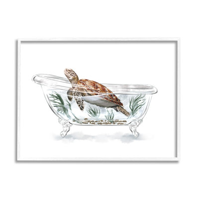 " Turtle Swimming Bathroom Tub " by Ziwei Li