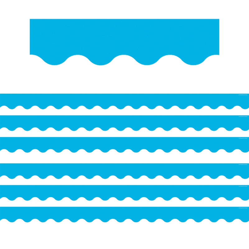 Bordure festonnée turquoise