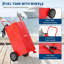 Chariot à carburant 35 gallons avec pompe rotative, réservoir de transfert de gaz et de gazole portable avec 2 roues