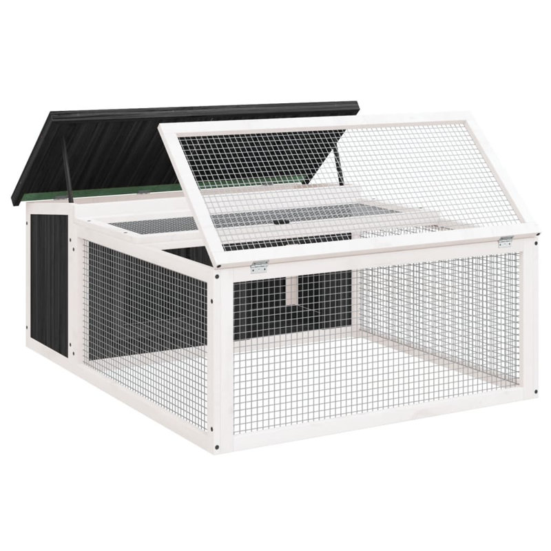 Nestor Weather Resistant Rabbit Hutch, Grey/White