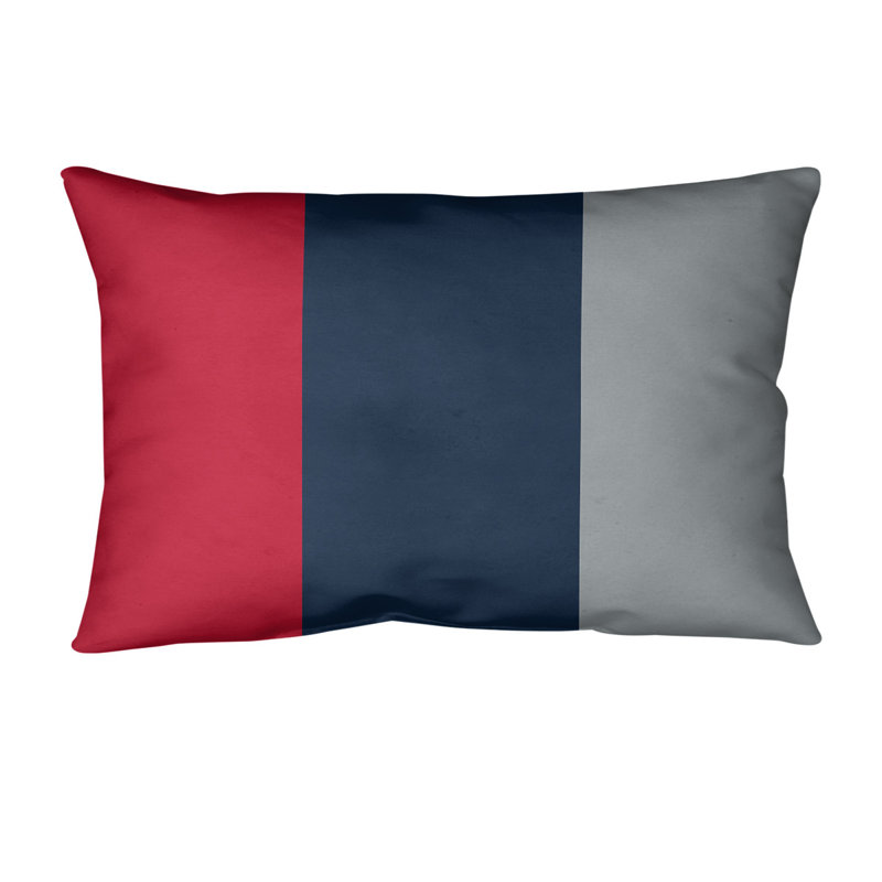 Housse de coussin lombaire Atlanta, Tennessee Red, Rose / bleu foncé / gris