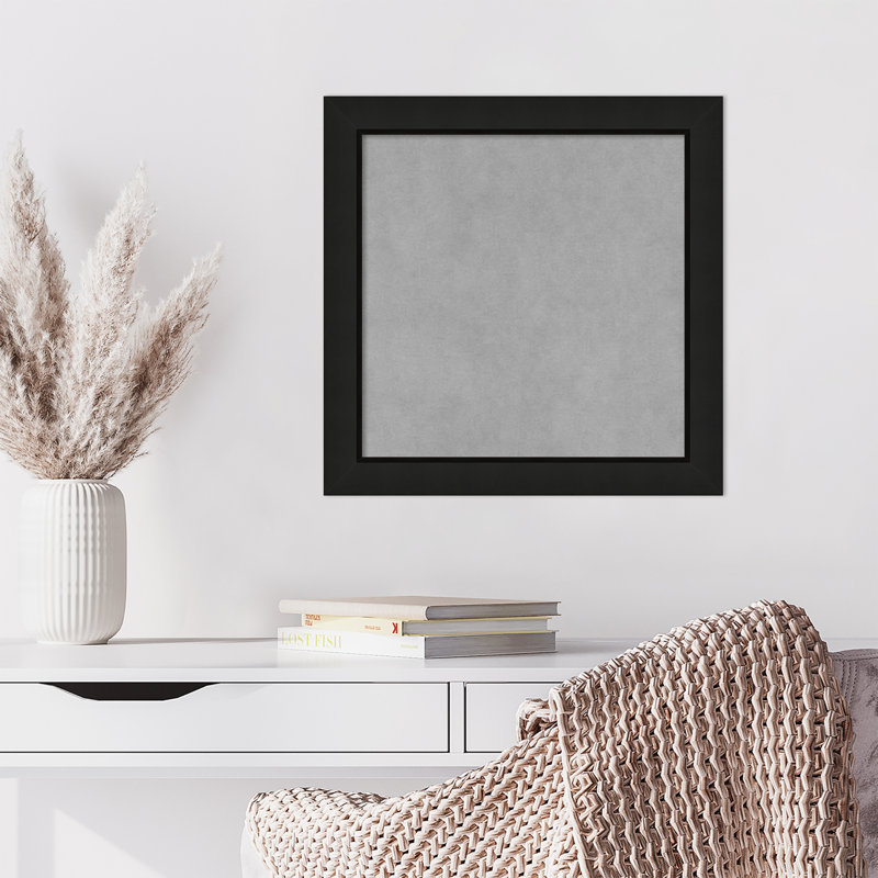 Tableau magnétique à cadre étroit noir minuit, H 19 po x l 19 po x P 1 po