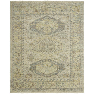 Amaris Sandstone Elegance Hand-Knotted Wool Area Rug