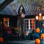 Halloween Animatronic Guitar-playing Grim Reaper with Sound, Motion, and Light-up Eyes for Spooky Decor