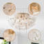 Plafonnier encastré 5 lumières en verre transparent champagne brossé 20 po Frieda Modern