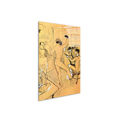 Chocolat dance By Toulouse-Lautrec 80cm H X 60cm W CrystalArt Material Acrylic Glass Effect, Frameless Panel Lightweight Ready to Hang