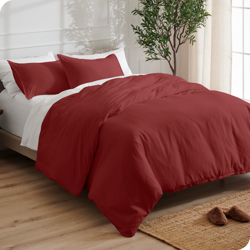 Ensemble de housse de couette en microfibre moderne et contemporain, Palissandre