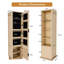 Armoire à maquillage et à bijoux rotative à 360 ° avec miroir et tablettes-2143557356
