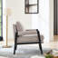 Fauteuil gris en chenille - look moderne Mid-Century, structure en bois massif, amovible, conception de coussin doux, coussin, séduisant-1639044847