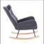Chaise berçante rembourrée pour chambre à coucher Teddy