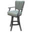 Tabouret en bois Callisnagh - vinyle beige - brun-472149018-472149009